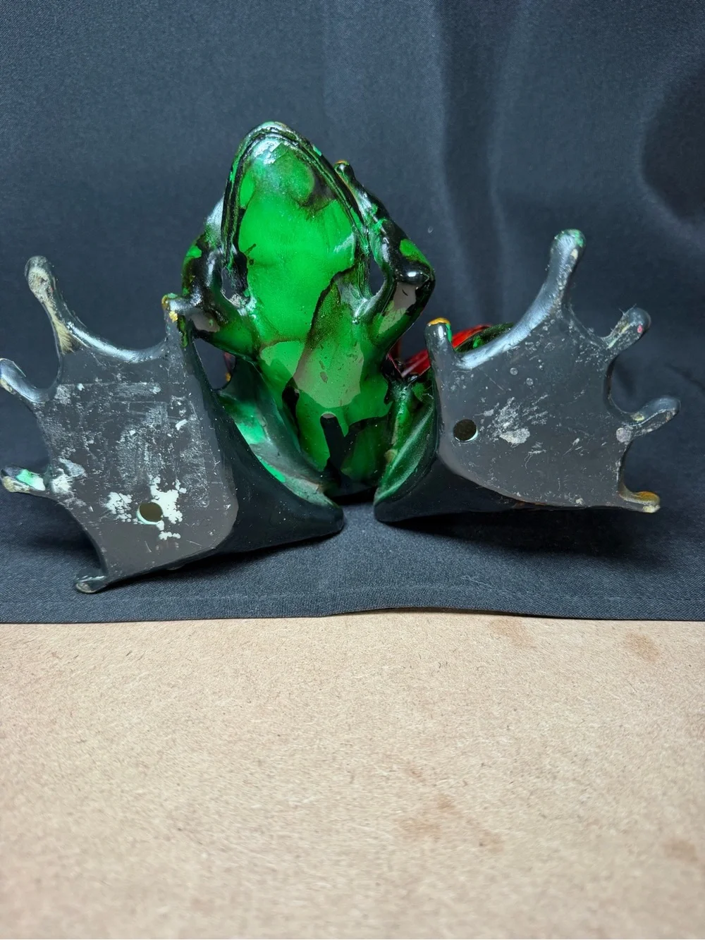 Trio Wise Frogs Hear No Evil Speak No Evil See No Evil Totem Style 7.75